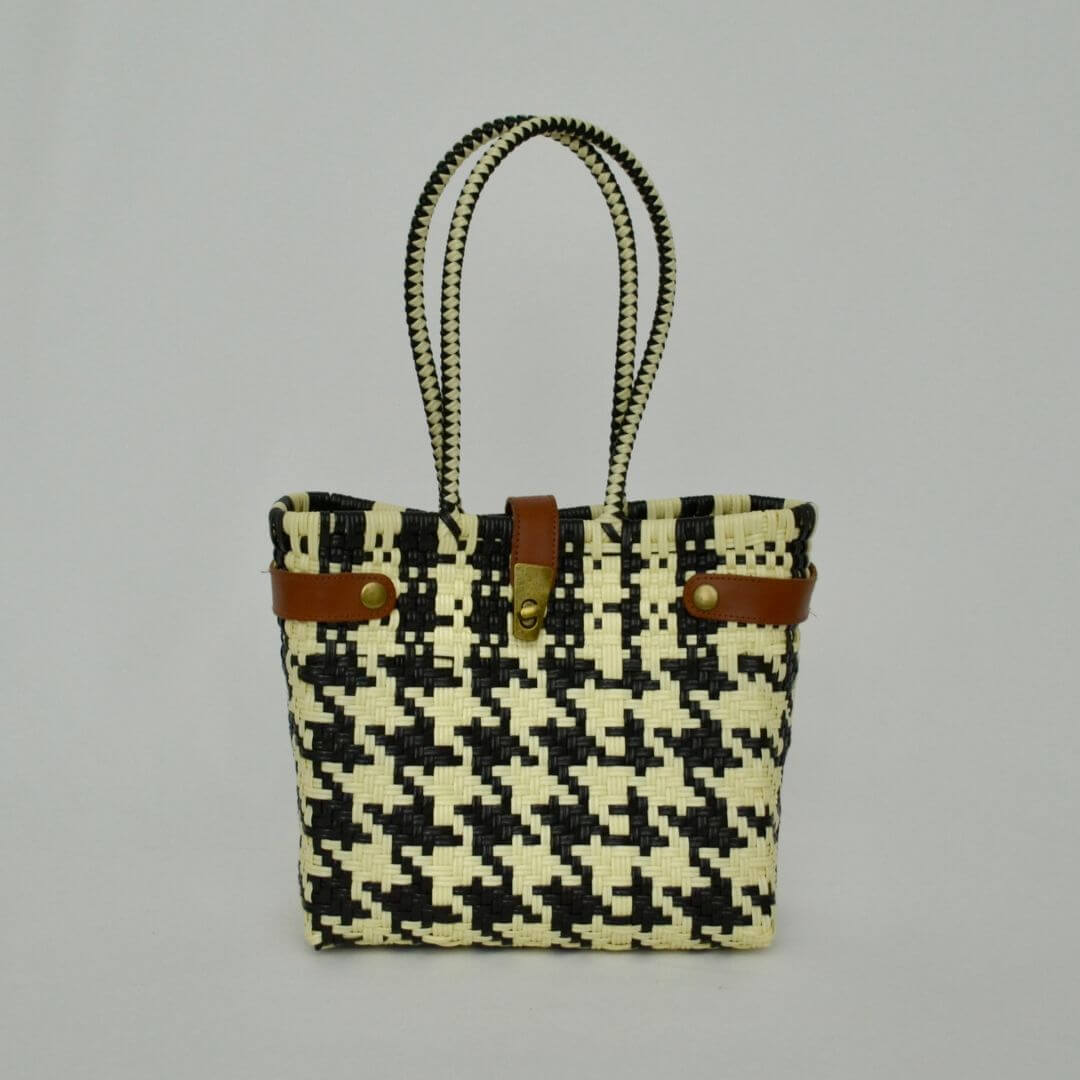 Tote Mediano Piel broche - Bolsa Artesanal Mx