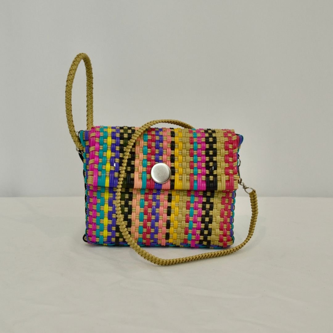 Clutch artesanal con correa - Bolsa Artesanal Mx