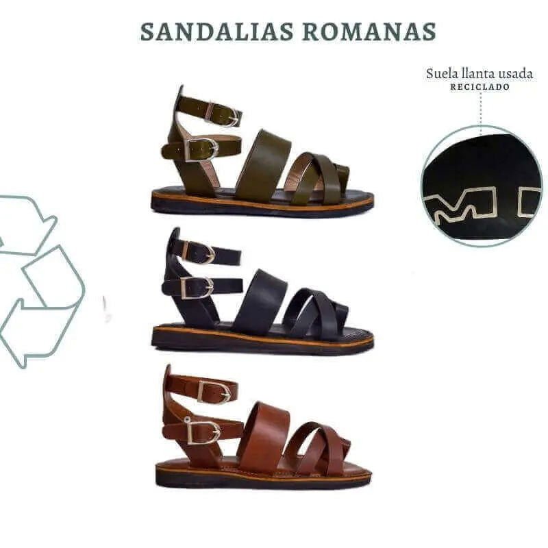 Sandalias romanas unisex - Bolsa Artesanal Mx